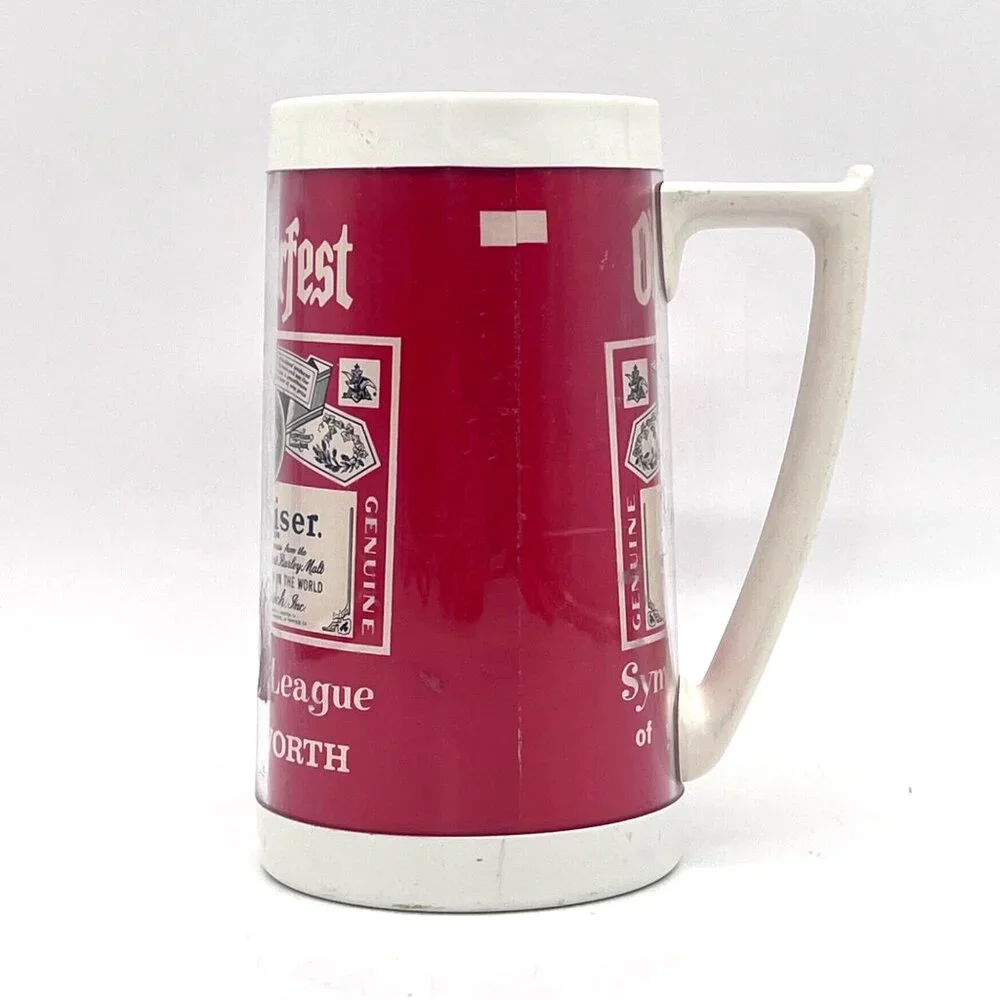 Vintage Budweiser Oktoberfest Fort Worth Symphony League Stein Mug Thermo-Serv